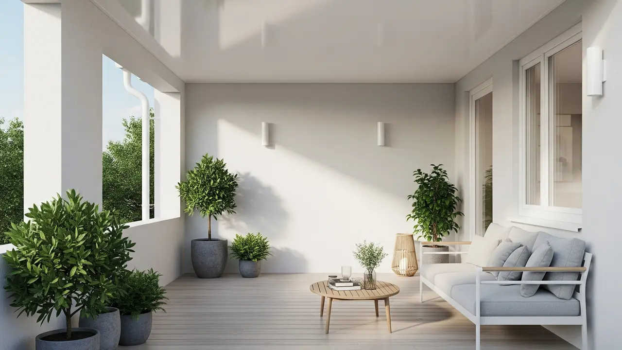 Model Plafon Teras Rumah Kecil yang Bikin Area Depan Terasa Lebih Tinggi (Image by Gemini AI)