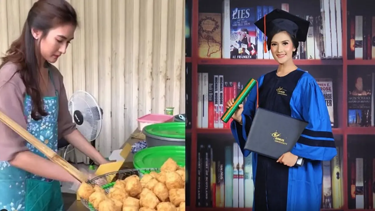 6 Potret Terbaru Amanda Nurani, Penjual Tahu Cantik Viral yang Kini Lulus S2