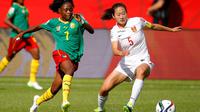 timnas wanita tiongkok, wu haiyan, di Piala Dunia Wanita 2015 (AFP/Kevin C. Cox)