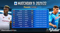Jadwal dan Live Streaming Liga Italia Serie A Matchday 9 di Vidio Pekan Ini. (Sumber : dok. vidio.com)