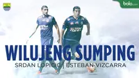 Persib Bandung Srdan Lopicic dan Esteban Vizcarra (Bola.com/Adreanus Titus)