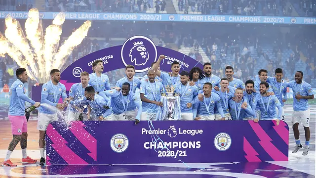 Manchester City Rayakan Gelar Liga Inggris
