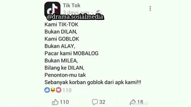 Meski banyak mendapat cibiran dari yang bukan pengguna, namun masih banyak saja orang yang menggunakan aplikasi Tik Tok.