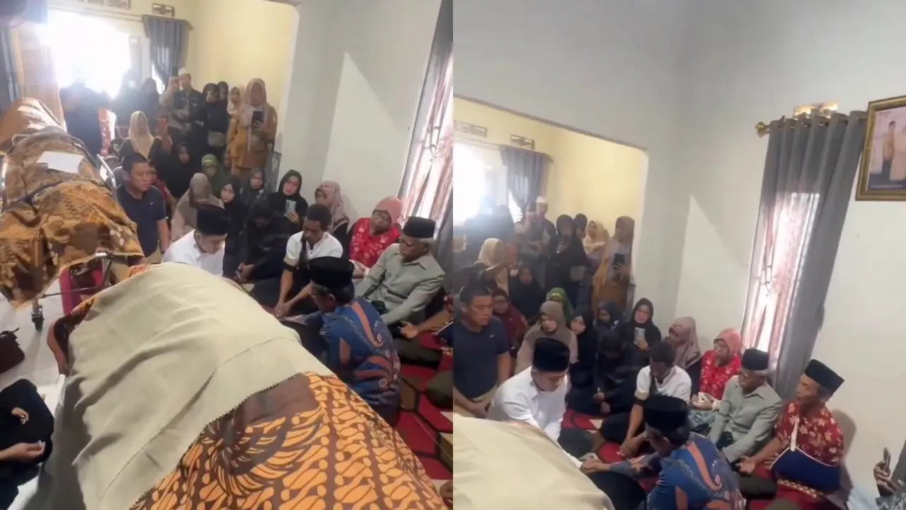 Warga di Tulang Bawang menikah di depan jenazah orang tua