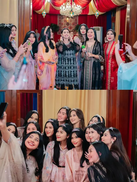 Yang tak kalah  mencuri perhatian, para finalis tampak dipasangi mahkota sebagai penghargaan.  [@ginasinaga]