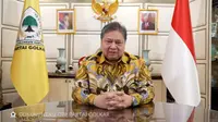 Airlangga Hartarto menyampaikan Pidato Resmi Pengunduran Diri sebagai Ketua Umum Partai Golkar. (Istimewa)