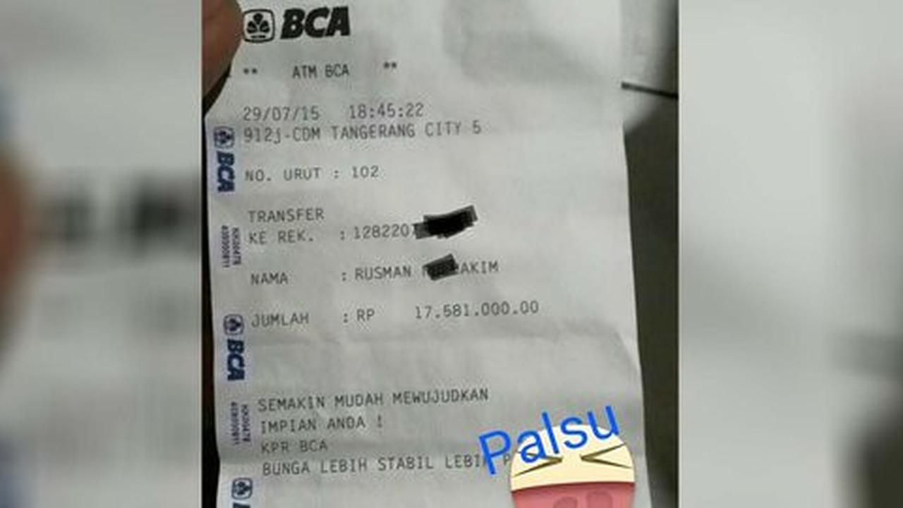 Awas! Ada modus penipuan bukti struk transfer palsu BCA