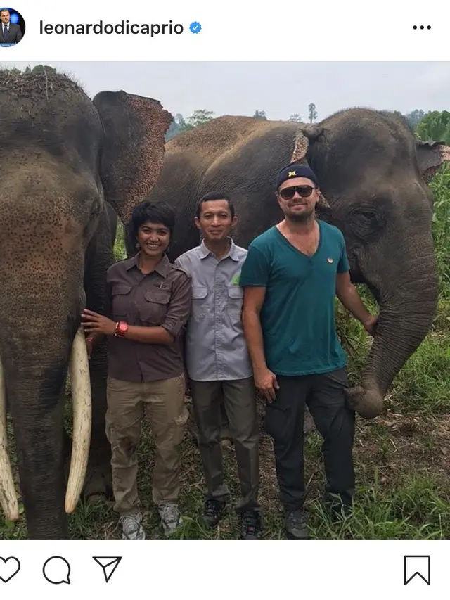 Leonardo diCaprio di Taman Nasional Gunung Lauser, Aceh (Instagram)