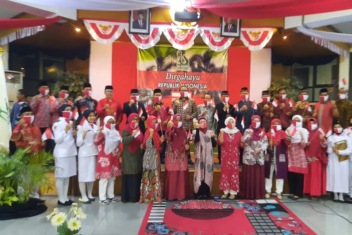 Perguruan Islam Al-Azhar Kelapa Gading Jakarta menggelar perayaan HUT RI secara virtual. (Istimewa)