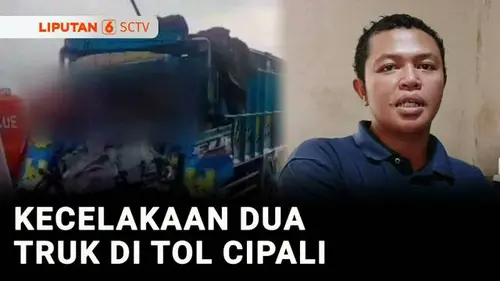 VIDEO: Diduga Sopir Mengantuk, Truk Tabrak Truk Lain hingga Dua Orang Meninggal