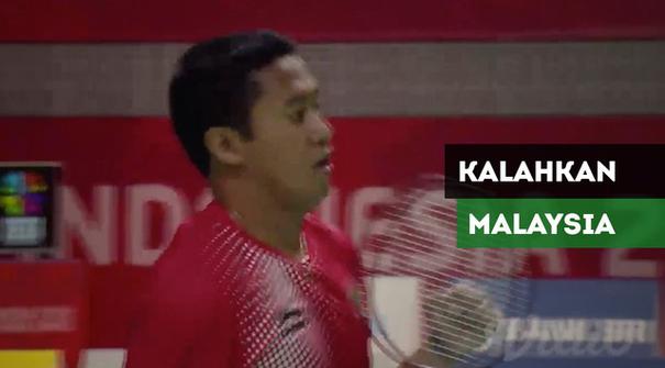 Berita video tunggal putra Indonesia Fredy  Setiawan sukses kalahkan Muhammad Norhilmie dengan skor 21-6, 21-12, Minggu, (7/10/2018)