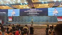 Presiden Joko Widodo atau Jokowi dalam Pelantikan Pengurus BPP Hipmi, di Grand Ballroom Kempinski, Jakarta, Senin (20/2/2023).