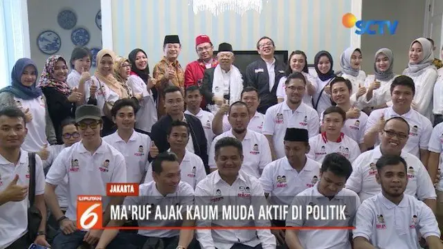 Ma’ruf Amin Beri Pembekalan Relawan Milenial untuk Pemenangan