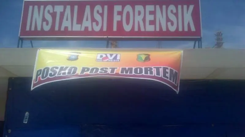 Posko Postmortem korban pesawat Polri jatuh