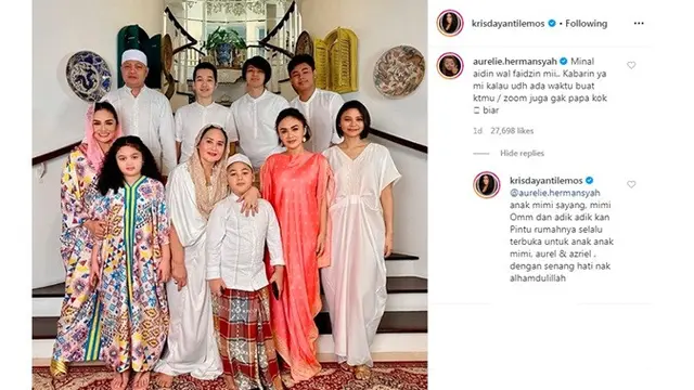 5 Momen Lebaran Aurel Hermansyah, Ditemani Orang Tersayang