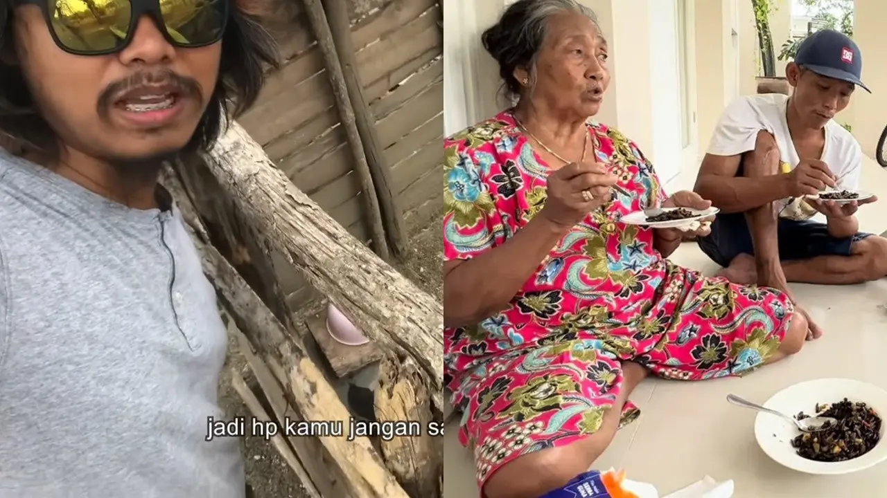 Rumah masa kecil ibu Dodit yang sederhana.