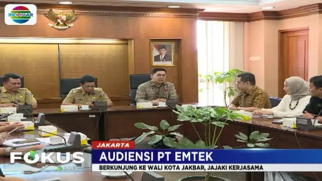 Selain mengenalkan sekilas profil Emtek sebagai lembaga penyiaran, Gilang Iskandar juga menyampaikan maksud dan tujuan kedatangan yang kemudian disambut positif Wali Kota Rustam Effendi.