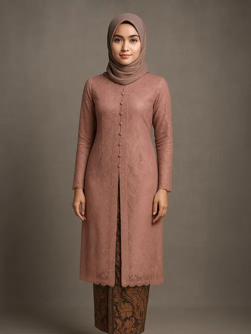 model kebaya dress panjang modern Model kebaya panjang