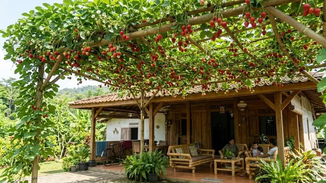 8 Tanaman Rambat Buah yang Bisa Jadi Atap Alami Rumah Biar Adem Tanpa AC