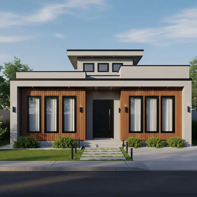 Desain Rumah 1 Lantai Ukuran 6x10 dengan 3 Kamar dan 1 Kamar Mandi (AI)