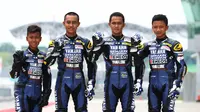 Pembalap muda Yamaha, Aldy Satya (kiri) bersama tiga pembalap lainnya jelang ARRC Thailand (dok: Yamaha)