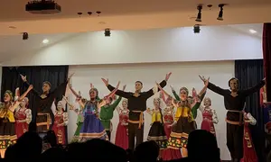 Penampilan Tari Ensambel Siberian Pattern di Russian House Jakarta Rabu (16/9/2026) (Dok: Liputan6/Nasywa Fakhirah