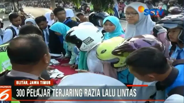 300 Pelajar Terjaring Operasi Lalu Lintas di Blitar