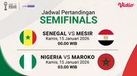 Simak Jadwal Live Streaming Semifinal AFCON 2025, Eksklusif di Vidio