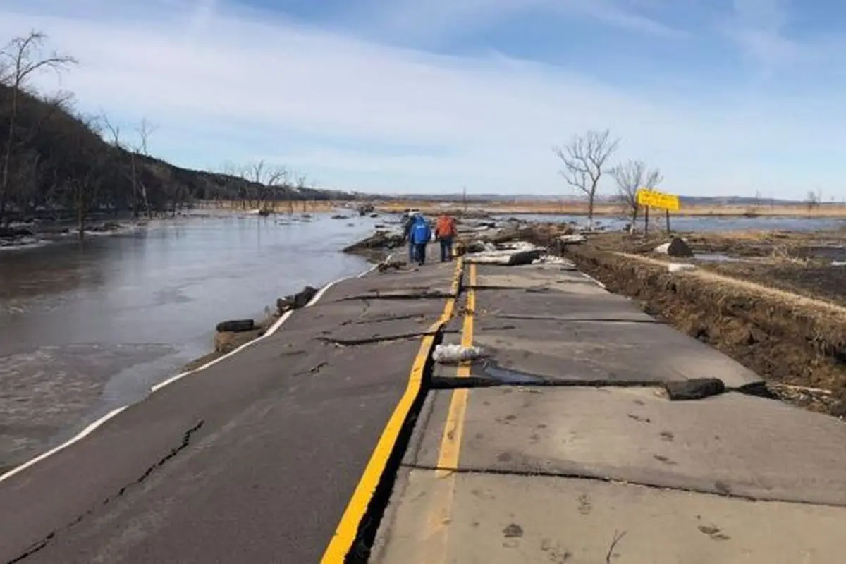 Banjir di Nebraska, AS. (Nebraska Department of Transportation)