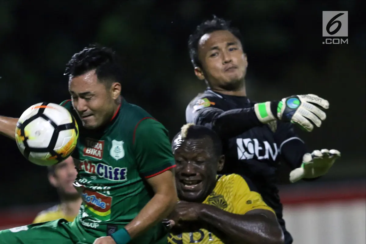 Babak Pertama, Bhayangkara FC Unggul 2-0 atas PSMS
