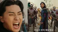 Tampilan gaya rambut Park Seo Joon sebagai kesatria di The Marvels dapat sorotan. (Dok: YouTube sedikitacak/kbizoom)