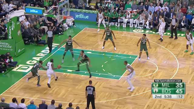 Berita video game recap NBA 2017-2018 antara Boston Celtics melawan Milwaukee Bucks dengan skor 111-100.