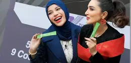 Ashanty dan Aurel Hermansyah di X The League. [@ashanty_ash]