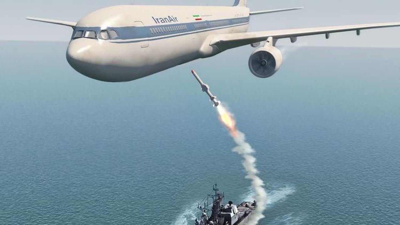 kapal perang as tembak jatuh pesawat iran air