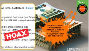 Cek fakta pendaftaran bantuan dana dari Australia sambut Natal dan Tahun Baru