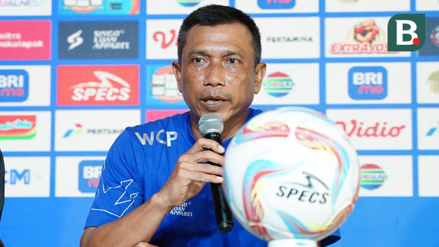 Widodo Cahyono Putro Saat Sesi Press Conference Pre Match Arema FC vs Persija Jakarta
