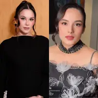 Pesona Duo Bumil Alyssa Daguise dan Chelsea Islan saat kondangan. [@louisedaniella/@vinkimakeup]