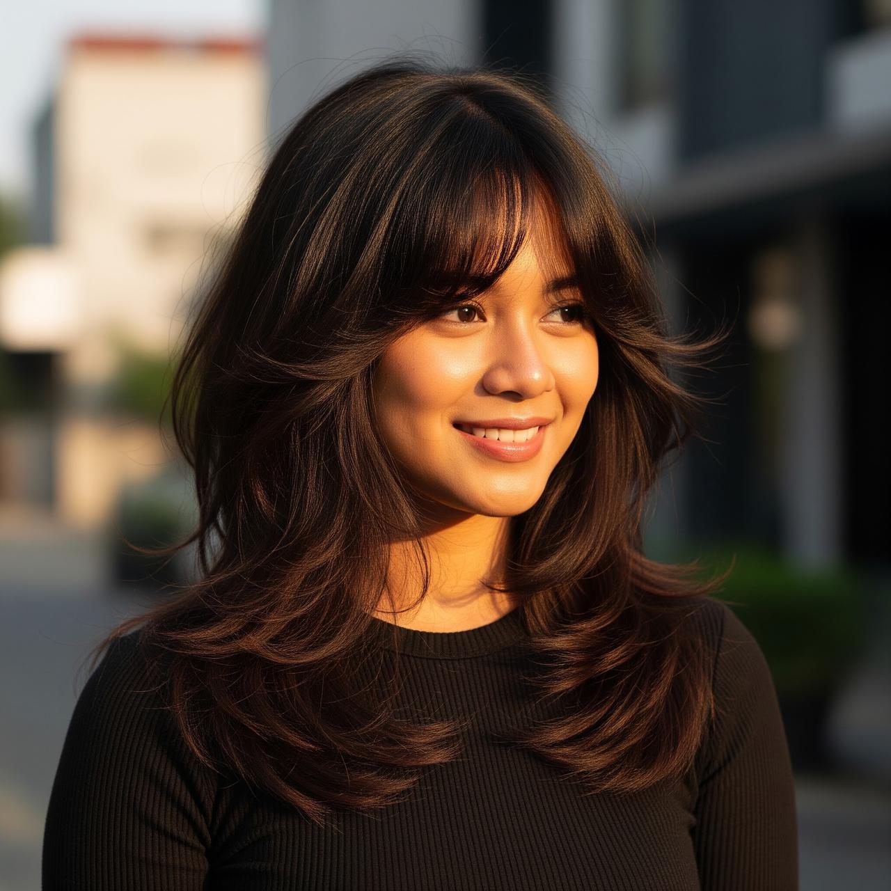 7 Model Rambut Wanita Wolf Cut Panjang yang Stylish dan Modern