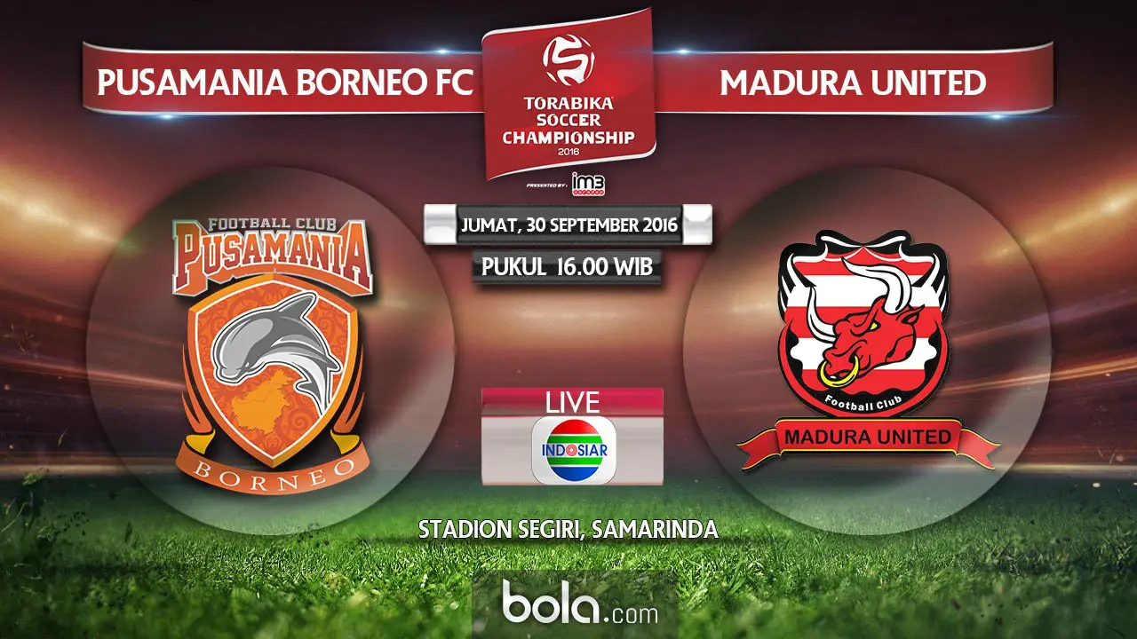 Pusamania Borneo FC Vs Madura United (Bola.com/Adreanus TItus)