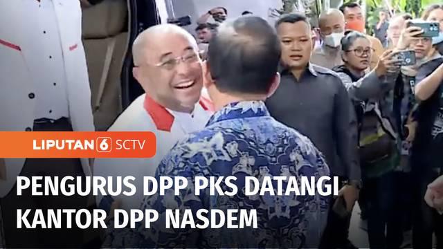 Setelah pertemuan dengan Bacapres Anies Baswedan, jajaran pengurus DPP Partai Keadilan Sejahtera, mendatangi DPP Partai Nasdem di kawasan Menteng, Jakarta.