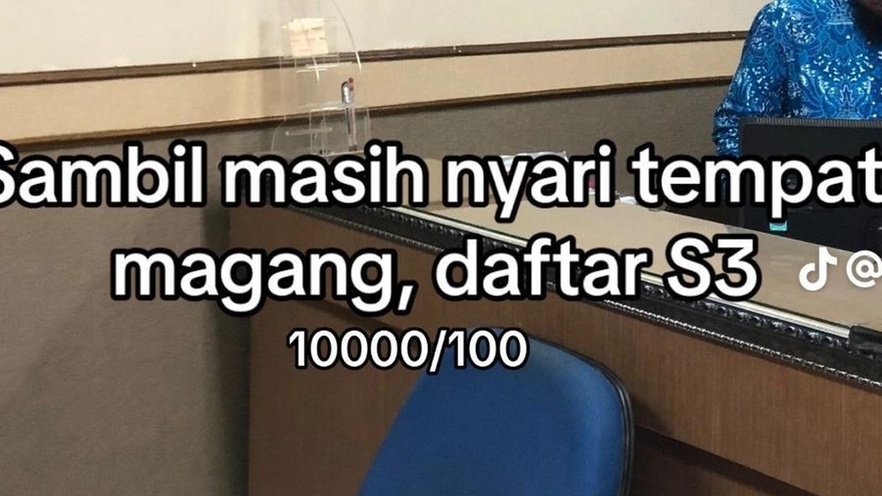 Sembari mencari tempat magang, ia pun mendaftar S3.
