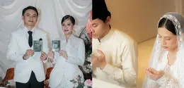 Menariknya, dari rangkaian foto yang diunggah ke media sosial, Adhisty Zara tampak menjalani dua momen akad dengan latar yang berbeda. [@zaraadhisty].