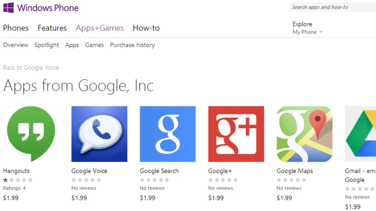 Microsoft Tarik 6 Aplikasi Palsu Google di Windows Phone