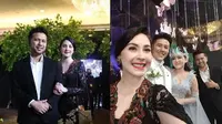 Arumi Bachsin dan Emil Dardak dalam resepsi pernikahan Via Vallen (Sumber: Eksklusif Indosiar/Budy Santoso/Instagram/arumibachsin_94)