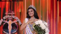 Harashta Haifa Zahra saat dinobatkan jadi Miss Supranational 2024 di Strzelecki Park Amphitheater, Polandia, Sabtu 6 Juli 2024. (Dok. Diskominfo Bandung)