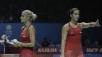 Ganda putri Bulgaria, Stefani Stoeva/Gabriela Stoeva, saat melawan wakil Korsel, Lee So Hee/Shin Seung Chan, pada Indonesia Open di Istora Senayan, Rabu, (4/7/2018). Stoeva bersaudara takluk 21-15 10-21 22-20. (Bola.com/M Iqbal Ichsan)