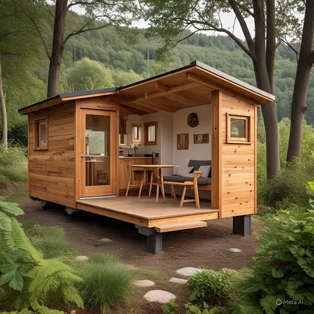 Gambar Model Rumah Kayu Mungil (Tiny House)