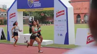 Dihanis Arsita dari SMAN 4 Malang menjadi yang tercepat sekaligus mencatatkan rekor nomor lari 100 meter putri dengan catatan waktu 12,92 detik pada final Energen Champion SAC Indonesia 2022 - East Java Qualifiers di Lapangan Atletik THOR Surabaya, Minggu (6/11).