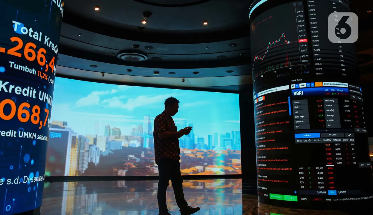 Pekerja melihat pergerakan harga saham di Jakarta, Rabu (2/10/2024). (Liputan6.com/Angga Yuniar)
