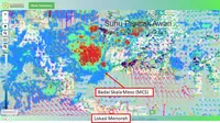 BMKG menyebut fenomena langit glowing di Menoreh tidak ada hubungannya dengan bibit Siklon Tropis 92W yang tumbuh di perairan Filipina. (Liputan6.com// Istimewa)